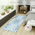 thumbnail image 2 of Maples Rugs Vivian Transitional Medallion Blue White Washable Hallway Runner Rug, 2'6 x 6', 2 of 8