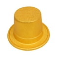 thumbnail image 6 of Raindrops Golden Glitter Fedora Hat for Party Use Made of Plastic Soft Breathable and Decorative, 6 of 8
