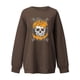 thumbnail image 4 of Moda mujer estampado manga larga cómoda transpirable cuello redondo camisa Tops Pompotops FGAJ7885, 4 of 7
