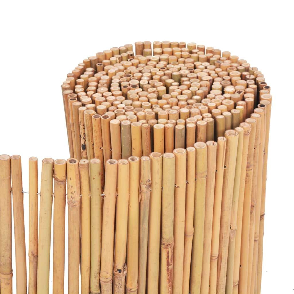vidaXL Bamboo Fence 196.9"x11.8" -