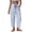 Sky Blue, variant on Womens Striped Barrel Pants Comfy Drawstring Capri Pant Summer Beach Vacation Lounge Trousers with Pockets,Sky Blue L