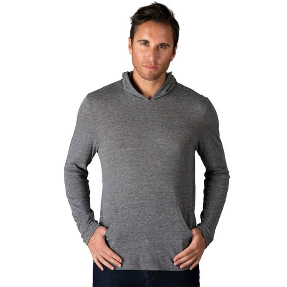 BlueGeneration Adult Triblend Pullover Hoodie - Grey Medium Solid