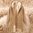 thumbnail image 3 of KICILVS Fleece Lined Jacket Men Zip Up Long Hooded Coat with Pockets for Outdoor Casual Soft Cozy Thick Warm Winter Outerwear, 3 of 6