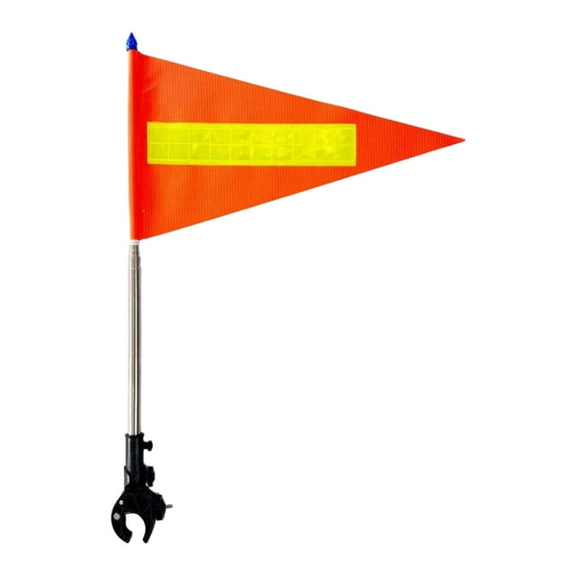 Kit de mástil para bandera de carrito de golf, accesorios para portabandera, mástil con tiras reflectantes Tapa azul 22x43cm