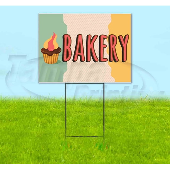 Bakery V2 (18" x 24") Yard Sign, Includes Metal Step Stake