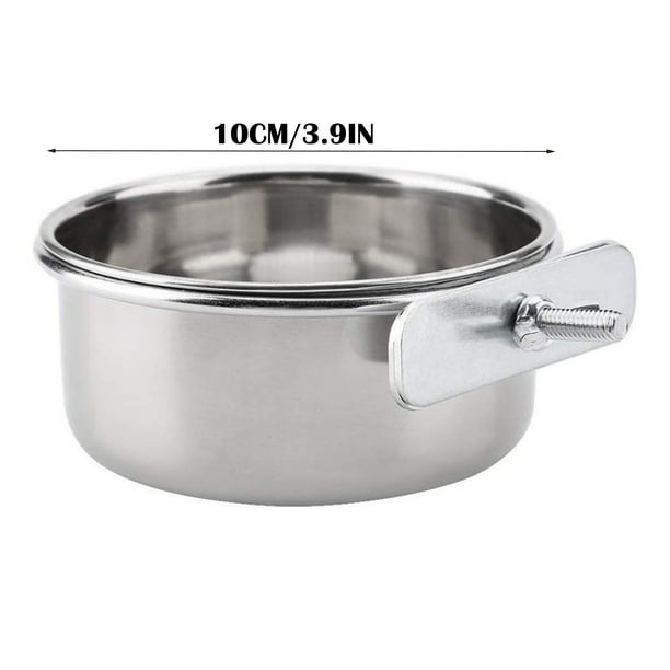 Comedero para pájaros de acero inoxidable, suministros para pájaros roedores, caja de comida para actividades, taza de agua, taza de comida para pájaros