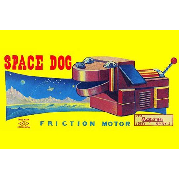 Space Dog- Fine Art Canvas Print (20" x 30")
