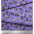 thumbnail image 3 of Soimoi polyester Crepe Fabric Stripe & Floral Artistic Printed Craft Fabric by the Yard 42 Inch Wide, 3 of 3