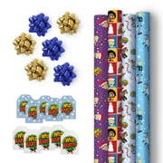 PBS KIDS Wild Kratts Gift Wrap Set - (4) Wrapping Paper Rolls, (10) Gift Tags, (6) Bows, Wild Kratts Theme