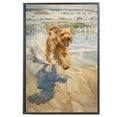 thumbnail image 2 of Funny Dog on Beach Canvas Wall Art, Otterhound Dog Picture Ocean Artwork for Bathroom Bedroom Living Room, Art Decor 8x12 Inches, 2 of 6