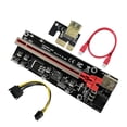 thumbnail image 1 of VER009S Plus PCI-E Riser Card 009S Plus PCIE X1-X16 4Pin 6Pin Power USB 3.0 Cable for Graphics Card GPU Miner Mining B, 1 of 5