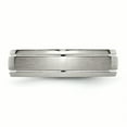 thumbnail image 3 of Titanium Grooved Edge 6mm Brushed and Polished Band, 3 of 9
