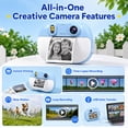 thumbnail image 6 of TOPVISION Kids Instant Print Camera 1080P HD Digital Camera with 32GB TF Card & Print Paper Rolls, Music Player & Games, 5 Color Pens, Toy Cameras Christmas Birthday Gift for Girls Boys Age 3-12, 6 of 7