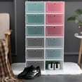 thumbnail image 4 of TELOLY 6Pcs Shoe Boxes,Plastics Clear Shoe Boxes Stackable,Simplicity Shoes Storage,13"X9"X5", 4 of 4