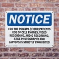 thumbnail image 4 of (2 Pack) For The Privacy Of Our Patients Use Of Cell OSHA Notice Sign 14 Inch X 10 Inch Indoor / Outdoor Rust-Free Aluminum Metal Signs for Workplace, Workshop, and Construction Site,, 4 of 8