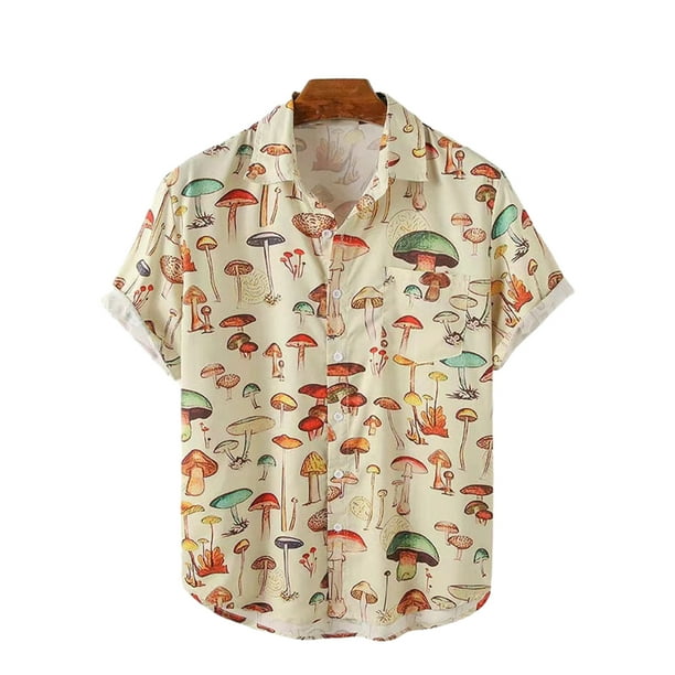Minnieouse Camisa comoda de poliester con ventilacion para hombres adolescentes en atracciones turisticas de manga corta Camisetas albaricoque 1 3XL Walmart en linea