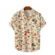thumbnail image 1 of Sonducket Camisa de hongo hawaiano de poliéster para hombres adolescentes - Para fiestas y atracciones turísticas Manga corta Camisetas albaricoque, 1 L, 1 of 6