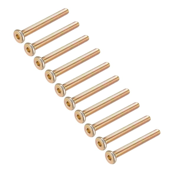 Tornillos de máquina hexagonales M6x55mm, fijaciones de acero al carbono, 20 piezas, rosca completa, galvanizados