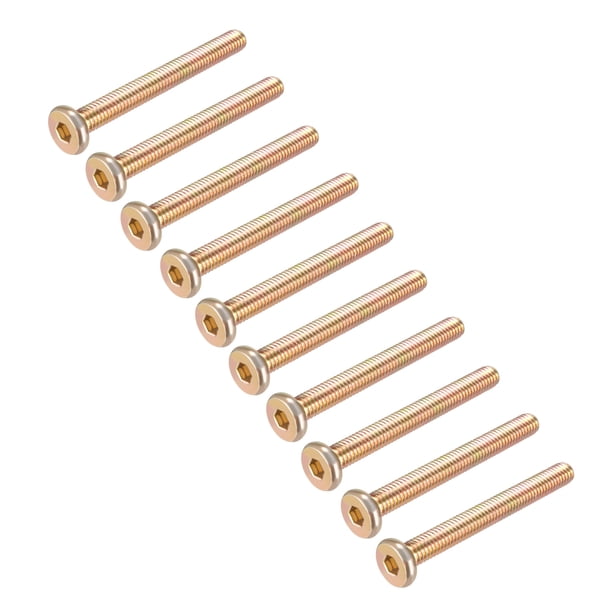Tornillos de máquina hexagonales M6x55mm, fijaciones de acero al carbono, 20 piezas, rosca completa, galvanizados