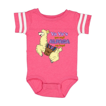 

Inktastic Ya Ya s You Say ALPACA my Bags with Cute Jumping Alpaca Gift Baby Boy or Baby Girl Bodysuit