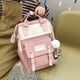 thumbnail image 2 of Qarigey de estilo coreano para mujer, de nailon, con múltiples bolsillos, para libros, para niñas, con colgante, bolso de hombro de gran Mochilas Rosa Qarigey AP018903-01, 2 of 6