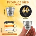 thumbnail image 3 of 120 Pcs 50th 60th Birthday Party Favors Set for Guests Bulk Stainless Steel Shot Cups Bottle Opener Keychains Gift Bags Thank You Cards Father’s Day Birthday Celebration Supplies, 3 of 7