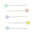 thumbnail image 2 of pitrice 100Pcs Plastic Flat Head Pins Straight Quilting Pins Mixed Color DIY Sewing Needles, Light Color Flower, 2 of 7