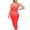 Red, variant on IROINNID Sheath Dress For Women Mesh, Hot Drill, Inlaid Suspender, Long V-neck Dress, Suspender, V-neck Dress Full-Length Solid Color Dress