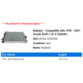 thumbnail image 2 of Radiator - Compatible with 1995 - 2001 Suzuki Swift 1.3L 4-Cylinder 1996 1997 1998 1999 2000, 2 of 2