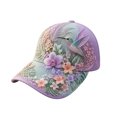 thumbnail image 2 of Womens Breast Cancer Awareness Hats Casual Stylish Adjustable Sun Hats Women's Lightweight Breathable Floral Print Cap E, 2 of 2