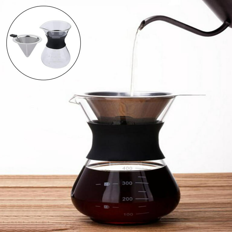 Manual Drip Coffee Maker With Borosilicate Glass Carafe