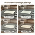 thumbnail image 7 of ODIKA 5'x7' Washable Area Rug Non-Slip, Chair-Friendly Ivory Contemporary Contrast Parallel Bands Evenly Spaced Tan for Dining Room, Under Table, Home Office, 7 of 7