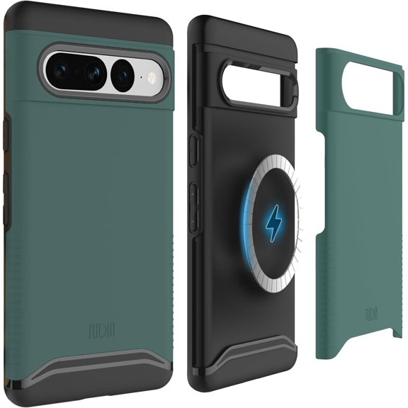 TUDIA Merge Case for Google Pixel 7 Pro (2022), MagSafe Compatible Dual Layer Shockproof Protective Cover, Hunter Green