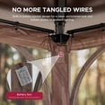 thumbnail image 6 of Sunjoy Netting for 10ft. x 12ft. Hardtop Gazebo with Warm White LED lights (Battery operated, not included), 6 of 9