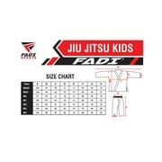Fadi Sports Excellence Kimono Series Kids Brazilian Jiu-Jitsu Gi - Premium BJJ Gi Uniform for Young Warriors - White M00