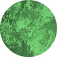 thumbnail image 1 of Ahgly Company Indoor Round Oriental Emerald Green Industrial Area Rugs, 6' Round, 1 of 4