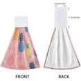 thumbnail image 4 of SKYSONIC Hanging Kitchen Towel 12 x 17 Inch Colorful Pineapple Towel Set 2 Pieces of Dry Towels for Kitchen, Bathroom, Laundry Room Table, 4 of 7