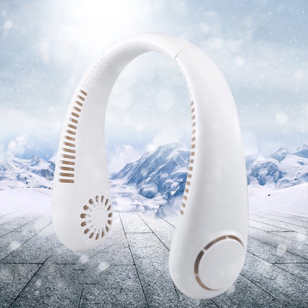 Ventilador de cuello colgante sin aspas, Mini ventilador portátil con carga USB, enfriador de cuello eléctrico de 3 velocidades, ventilador de refrigeración de aire de verano para senderismo y Camping