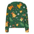 thumbnail image 4 of Womens Fleece Cardigan Coat Button Closure Christmas Print Casual Fashion Style Outerwear, 4 of 5