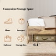 thumbnail image 3 of Queen Size Farmhouse Wooden Bed Frame with Headboard, Boho Platform Bedframe Sturdy Metal Slats Support, No Spring Mattress, Noisy Free, Easy Assembly (Queen, Brown), 3 of 11
