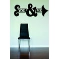 thumbnail image 1 of Custom Wall Decal Sticker : You & Me Love Sign 12x18", 1 of 1