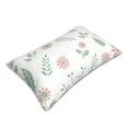 thumbnail image 3 of YFYANG Super Soft Rectangular Plush Cushion Cover (Without Pillow Insert), Flower Leaves Pattern Comfort and Non-Pilling Hidden Zip Bedroom Sofa Pillowcases, 14"x20", 3 of 9