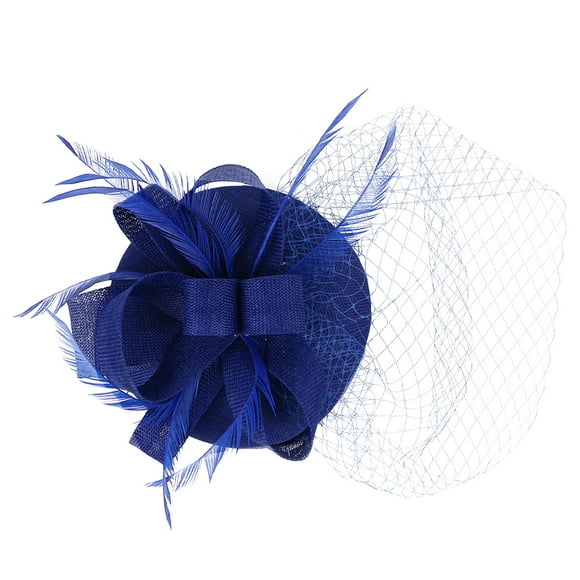 KAKOWELY Women Fascinator Hat Tea Party Hat Mesh Veil Fascinator Headband Banquet Headdress,7.87X"X7.87"X1.97"