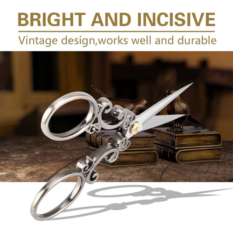 Vintage Scissors, Mini Stainless Steel Pointed Sewing Scissors for