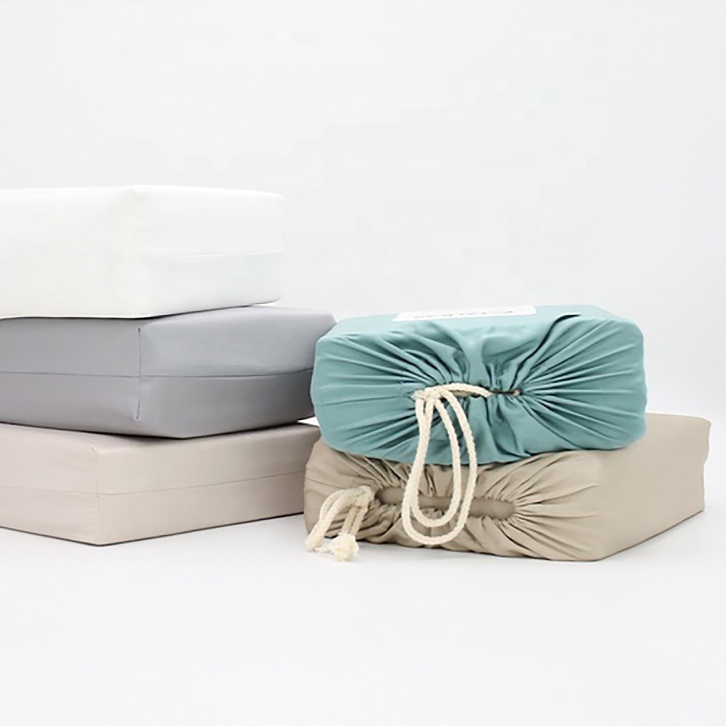 Bibb Home 300tc Rayon from Bamboo Viscose 4 Pc Sheet Set - 4 Colors - White - Queen