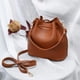 thumbnail image 5 of Bolso bandolera de PU para mujer, bolso de mano sencillo y moderno, color marrón, 5 of 5