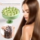 thumbnail image 5 of Ygjytge Peine Masajeador De Cuerpo Y Cabeza De Cuero Cabelludo De Silicona, Cepillos Redondos Para Lavar El Cabello (Verde) Ygjytge Para estrenar, 5 of 9