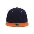 thumbnail image 2 of TopHeadwear Polyester Two-Tone Flat Bill Snapback - Navy/Orange, 2 of 2