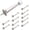 Silver, variant on Heavy Duty Solid Door Stopper - 12 Pack Screw-in Rigid Doorstop, Satin Nickel Finish w/Plastics Tip for Protecting Doors
