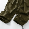 thumbnail image 3 of Diufon Cargo Pants for Women Solid Color Lounge Pants Elastic Waist Trousers with Pockets, 3 of 3